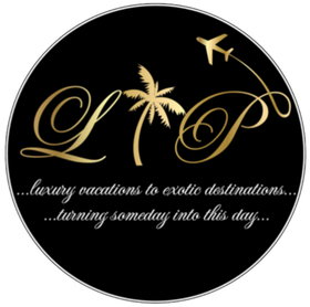 Leisure Travel Plus black and gold logo